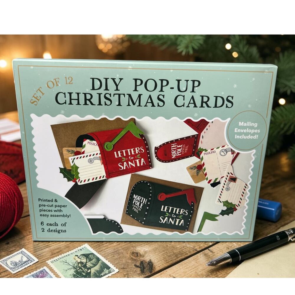 Unopened "Up With Paper" DIY Pop-Up Christmas Cards Kit